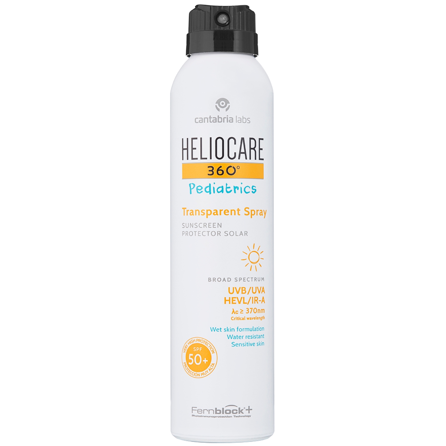 HELIOCARE 360 PEDIATRICS TRANSPARENT PURŠKIAMA APSAUGA NUO SAULĖS VAIKAMS SPF50+