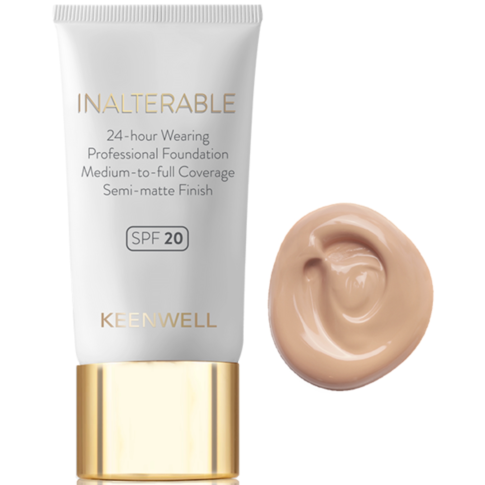 KEENWELL INALTERABLE SKYSTAS MAKIAŽO PAGRINDAS SU SPF20, 30 ml (Nr. 2)